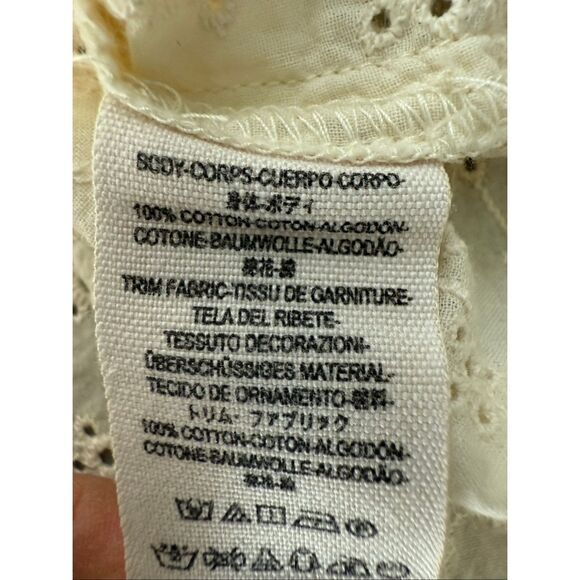 Free People Stars Align Button Front Top in Ivory Size M - Picture 9 of 12